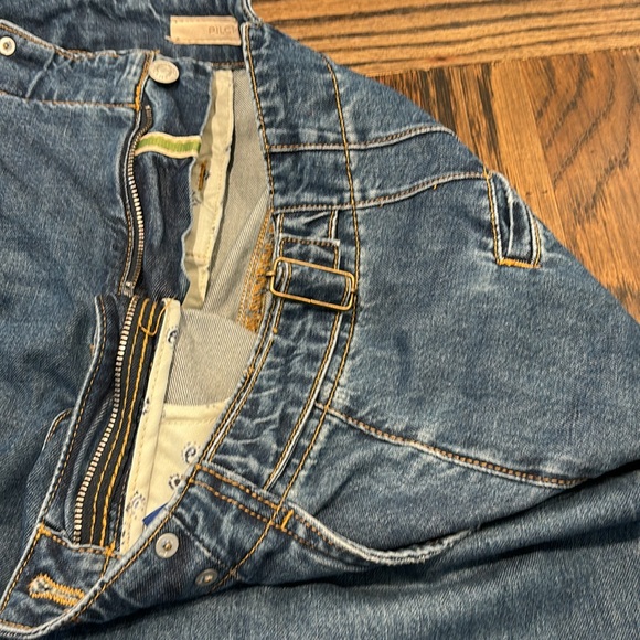 Anthropologie Pilcro high rise, pleated, wide-legged denim trousers, size 27 - Picture 5 of 7